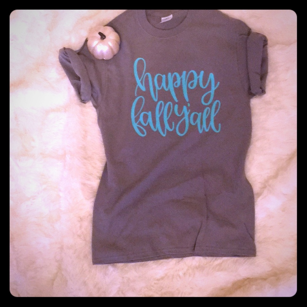 happy fall y’all turquoise and brown various sizes - Picture 2 of 2